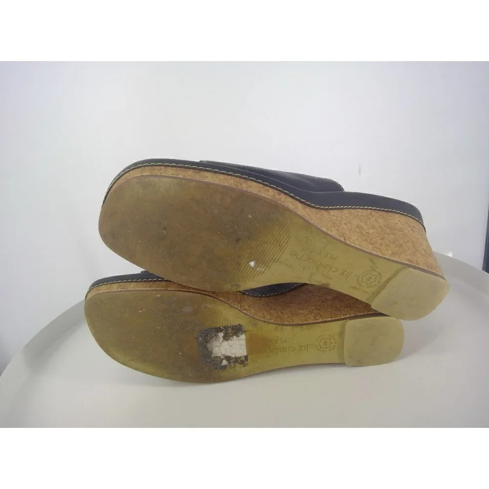 Liz‎ Claiborne Flex Leather Wedge Sandals
